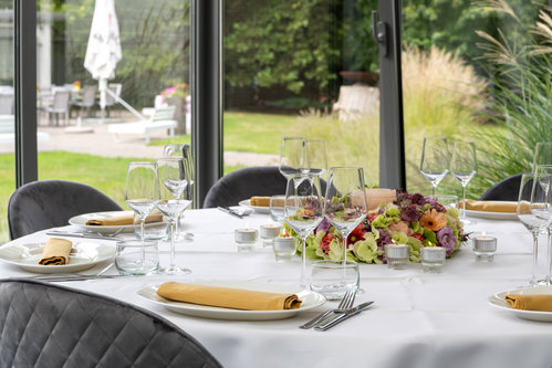 Beautiful outdoor venue with scenic landscape